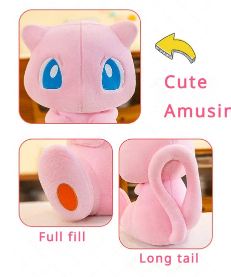 35/45CM New Pokemon Mew Plush Cute Huge Toys Pink Mew Anime Doll Cute Stuffed Plushie Gift For Children