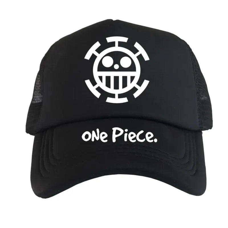 One Piece Creative Peripheral Hat Justice White Beard Luffy Anime Men and Women Sunshade Hats Duck Tongue Hat Mesh Hats