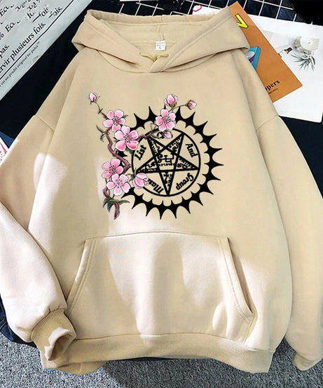 Funny Anime Black Butler Sakura Print Hoodie Fashion Women Men Casual Tops Pullover Hoodies Ladies Sweatshirt