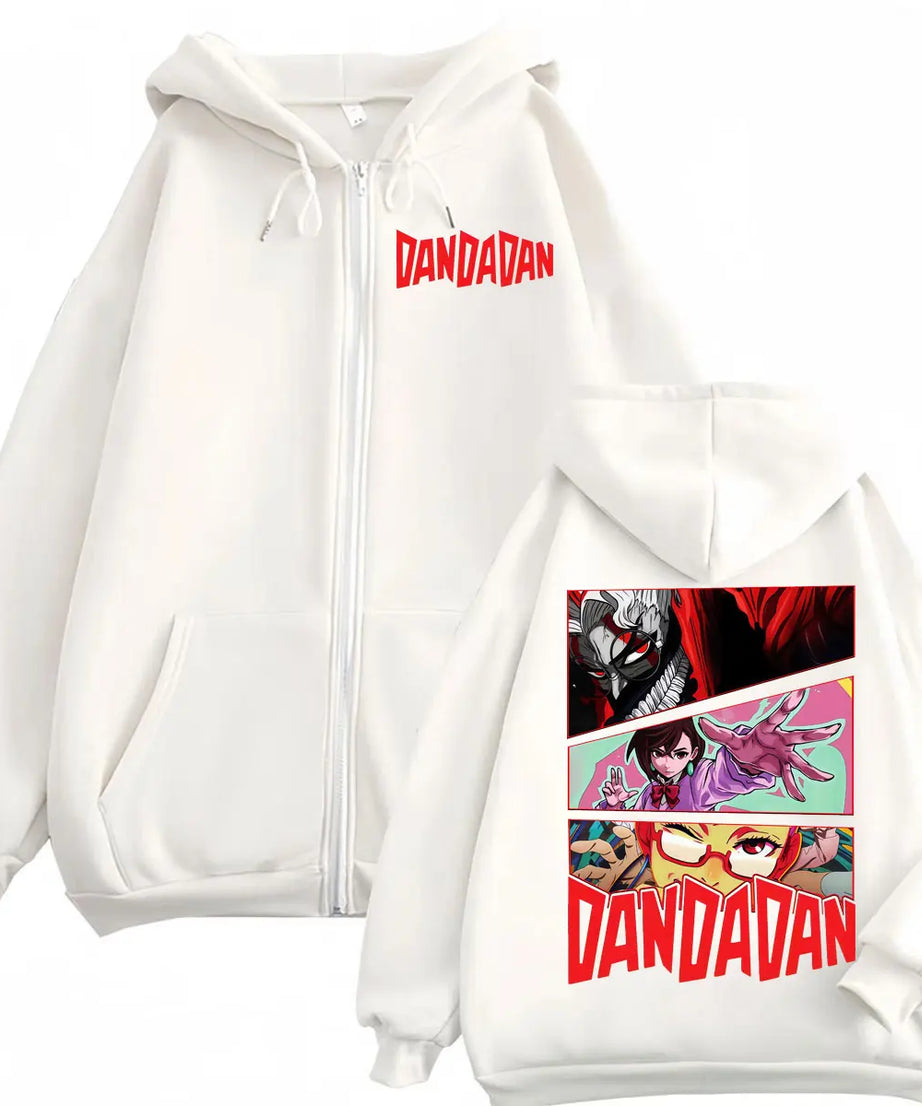 Dandadan Graphic Zipper Hoodies Anime Style Zip Up Hooded Sweatshirts Men Women Fashion Y2k Oversized Pullovers