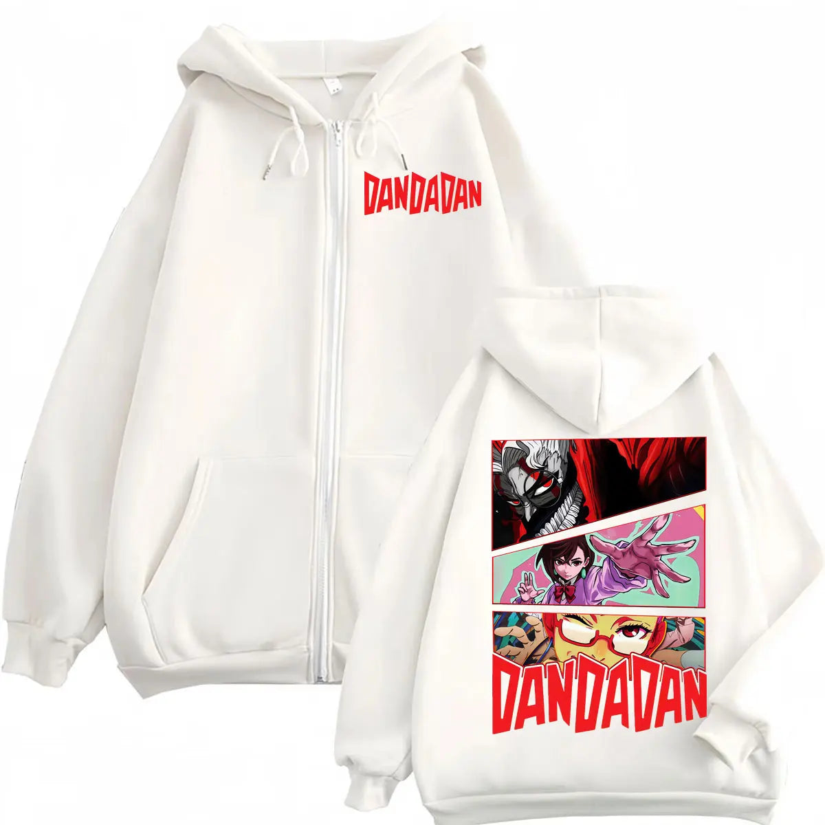 Dandadan Graphic Zipper Hoodies Anime Style Zip Up Hooded Sweatshirts Men Women Fashion Y2k Oversized Pullovers