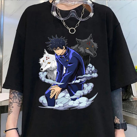 Jujutsu Kaisen Fushiguro Megumi Anime T-Shirt - Harajuku Style