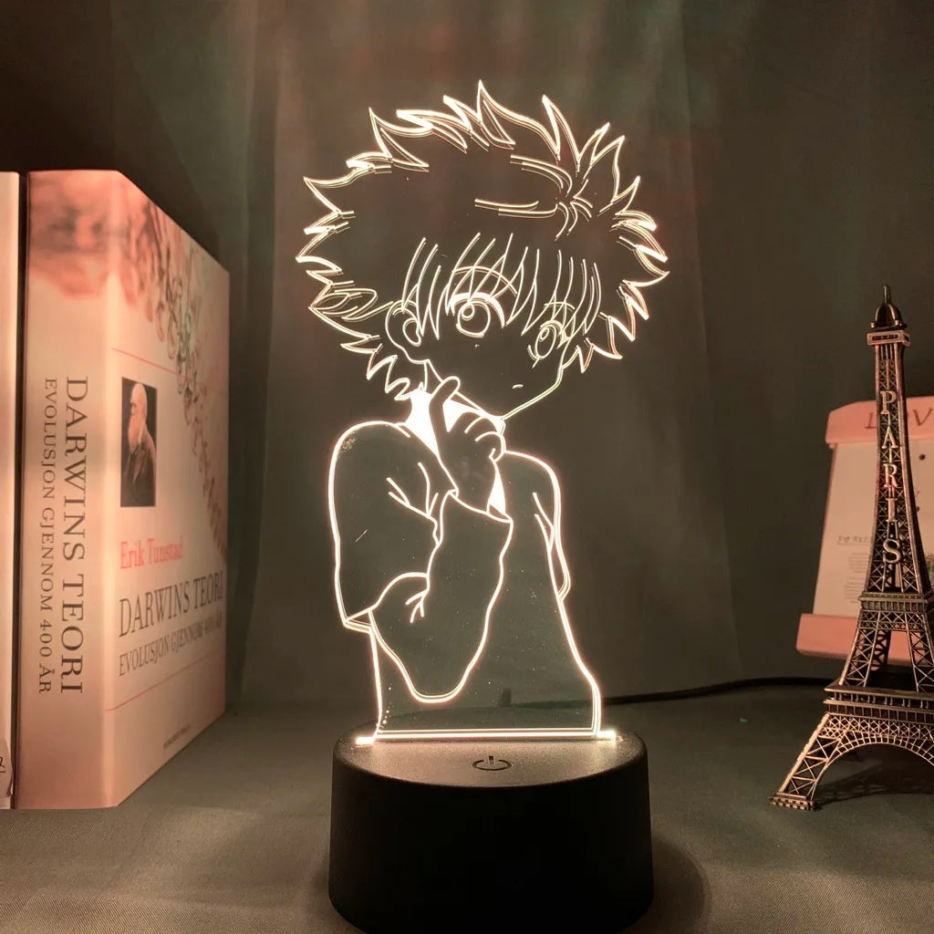 Anime Hunter X Hunter Led Night Light Killua Zoldyck Figure Nightlight Color Changing Usb Battery Table 3d Lamp Gift for Kids