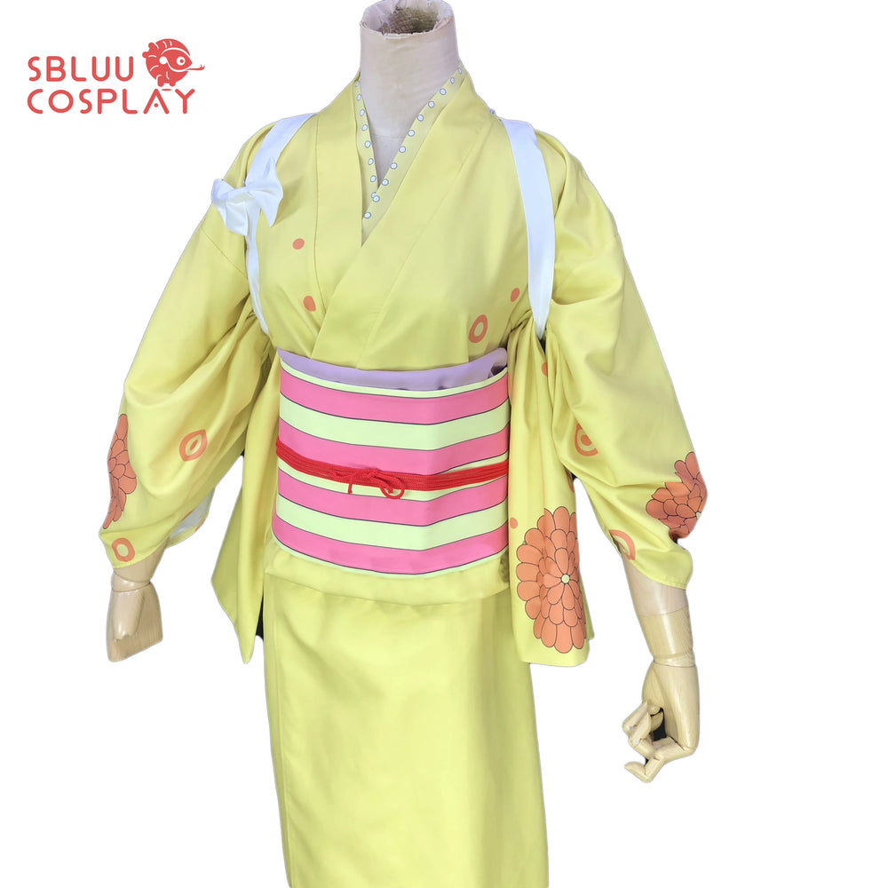 One Piece Wano Country O-Kiku Cosplay Costume – Anime Yukata Kimono Outfit 3