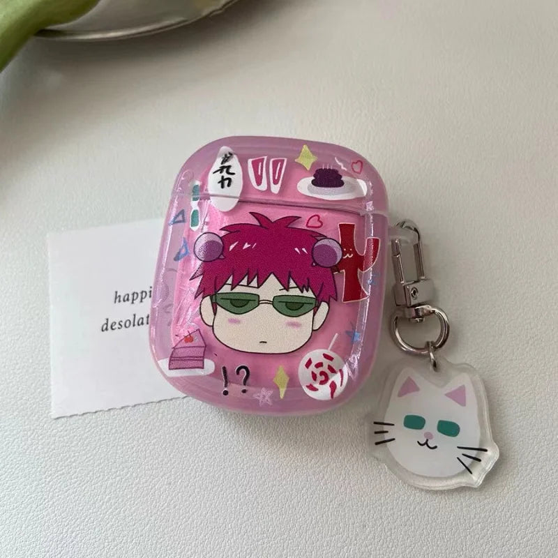Anime Saiki Kusuo Creative Peripheral Apple Wireless Bluetooth Airpods Pro Generation 1 Headset Case Generation 2 Generation 3