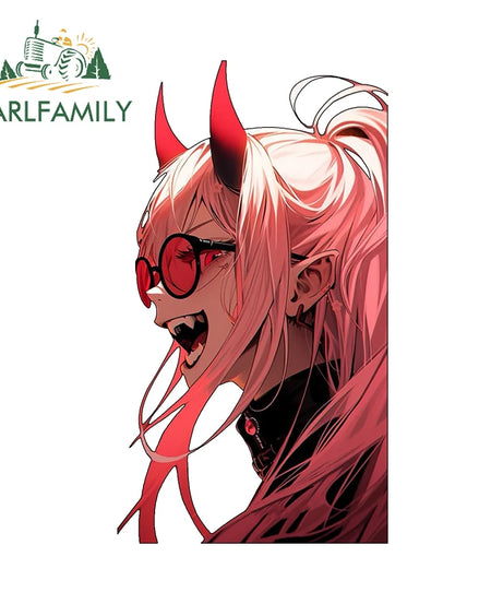 13cm x 7.4cm Zero Two Anime Car Sticker Motorcycle Bumper Funny Laptop Sunscreen Decal Scratch-Proof Fashion Decor