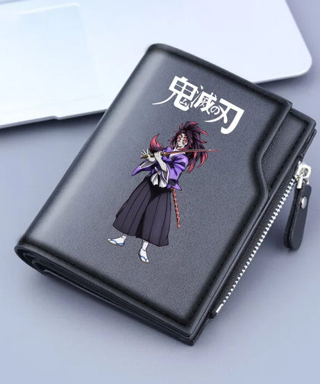 Demon Slayer Wallet Anime Coin Purse Men Credit Card Holder Boy Student Fashion Short Trifold Money Key Storage Pouch
