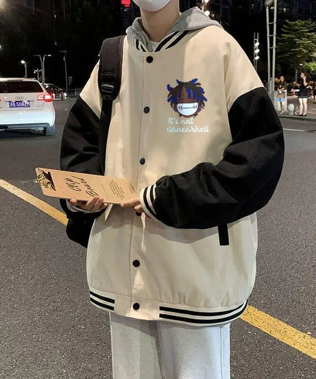 Anime One Piece Monkey D. Luffy  Anime Baseball Jacket Men's Loose Autumn Coat Versatile Casual Top