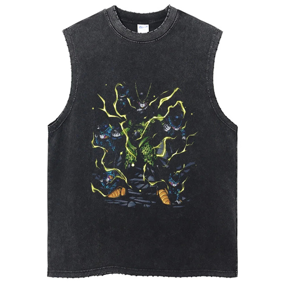 Vintage Dragon Ball Z Oversized Sleeveless Tee – 2024 Harajuku Anime Streetwear