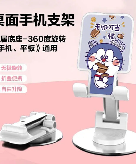 Doraemon mobile phone desktop stand cute personality portable folding lazy tablet telescopic universal holiday gift
