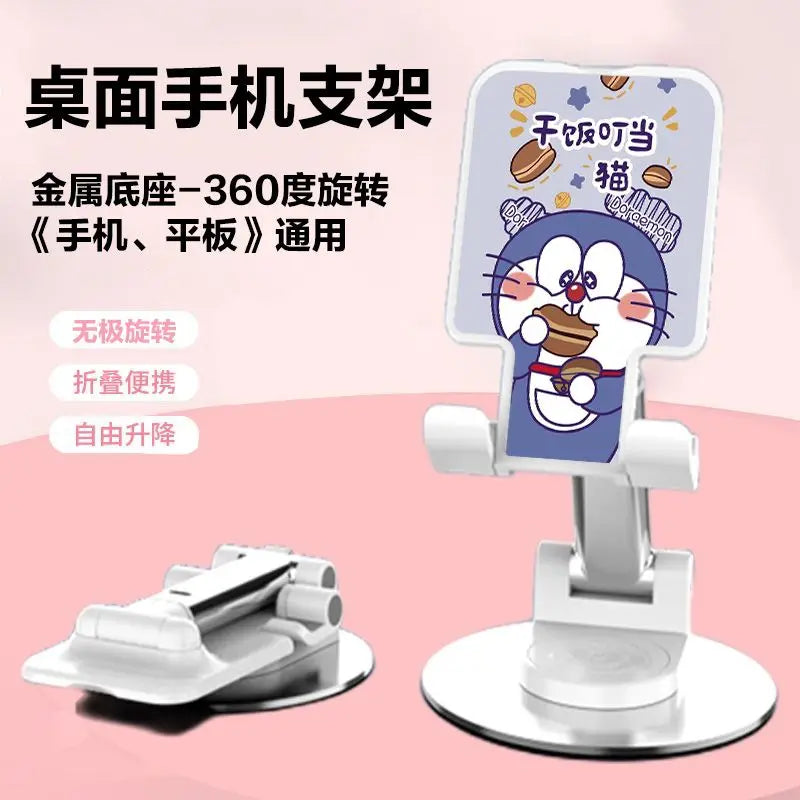 Doraemon mobile phone desktop stand cute personality portable folding lazy tablet telescopic universal holiday gift