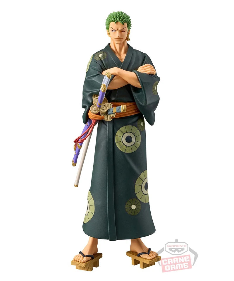 One Piece DXF Wanno Country 17cm Roronoa Zoro Model Toy Decoration Collection Children Birthday Gift