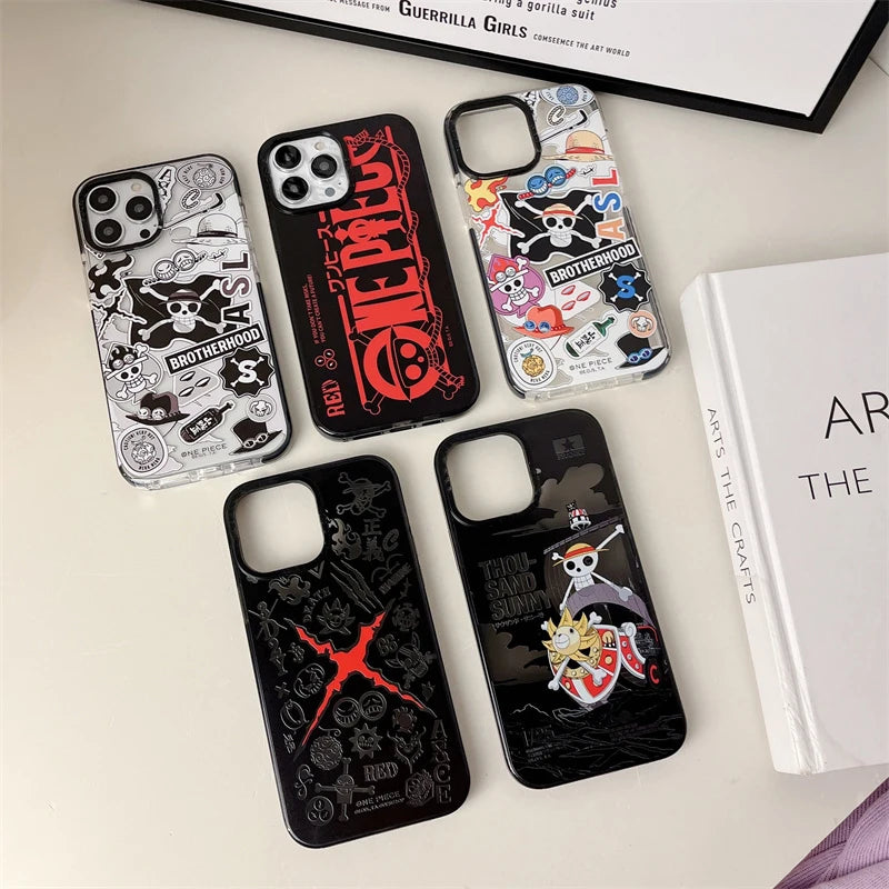 One Pieces Brand Case for iPhone 15 14 13 12 11 16 17 Pro Max plus Luffy Zoro Soft Silica gel Phone Cover