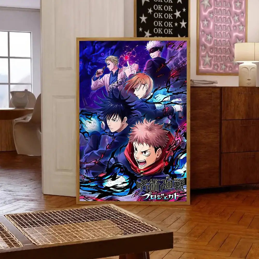 Anime Jujutsu Kaisen Graphic Poster – Self-Adhesive Waterproof Wall Sticker Decor 6