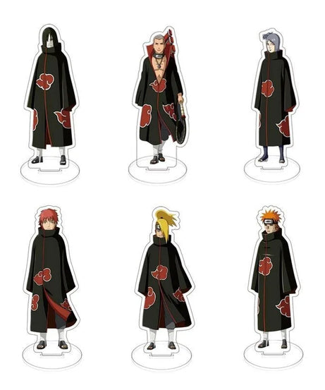 Anime Naruto Akatsuki Uchiha Itachi Stand Model Plate Acrylic Display Desk Decor Figure  Decoration Keychain Friends Gift