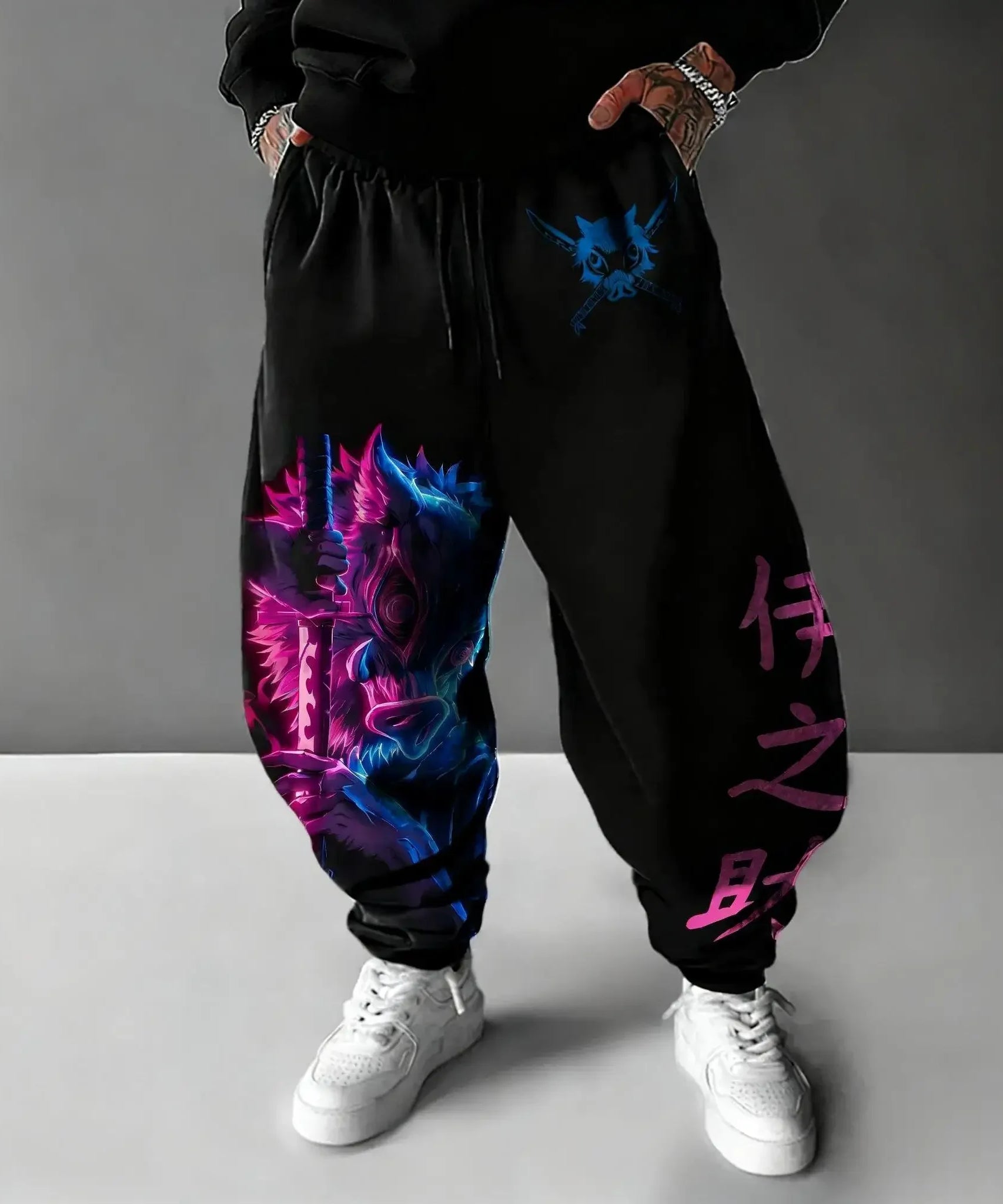 Demon Slayer Sweatpants Autumn/Winter New Men's and Women's Anime Print Harajuku Plus Size Y2K Casual Loose Sports Pants