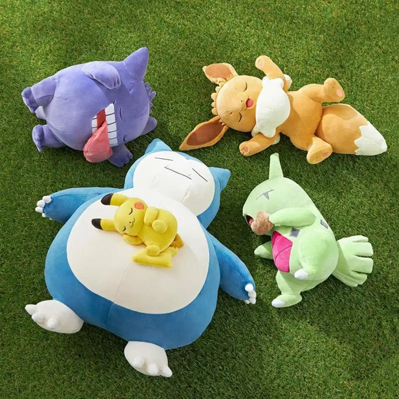 Cute Pokemon Slowpoke Chikorita Cubone Sleep Plush Pillow Ornament Anime Plush Dolls Children Birthday