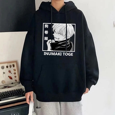 Funny Anime Inumaki Toge Printing Hoodies Fashion Women Men Autumn Winter Sweatshirt Ladies Streetwear Pullover