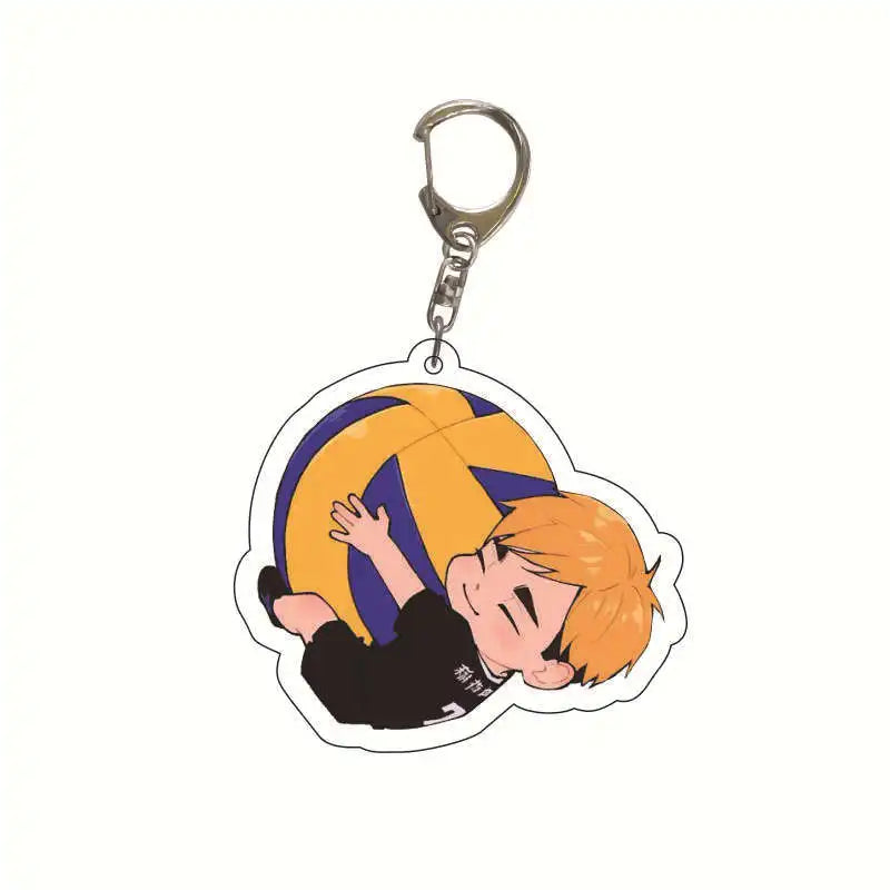 Acrylic Haikyuu Hinata Shoyo Tobio Kageyama Anime Keychain Jewelry Campus Related Products Cultural Friends Gift Bag Charms New