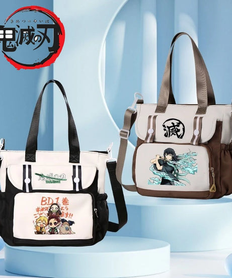 Anime Demon Slayer Kamado Tanjirou New Shoulderbag Men Women Crossbody Bags Student Fashion Large Capacity Handbag Holiday Gifts
