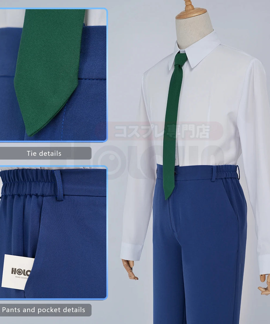 Detective Conan Jimmy Kudo Cosplay Suit – Shirt, Tie, Pants Set
