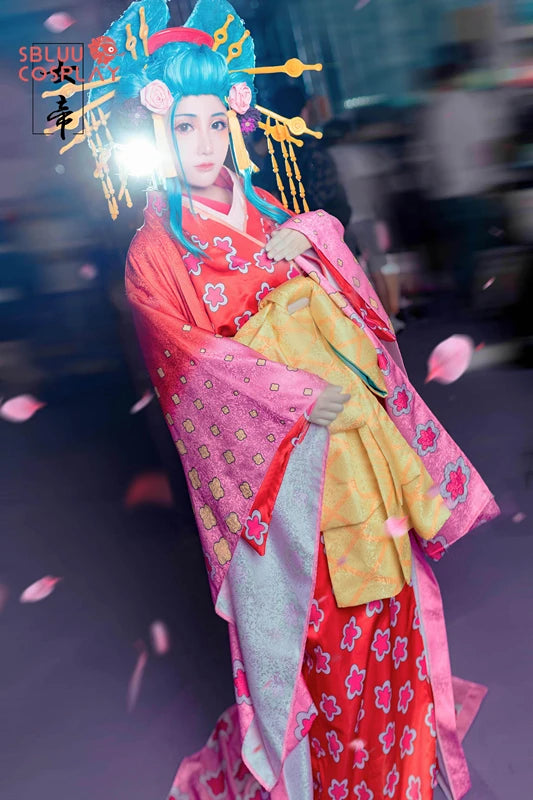 One Piece Wano Country Kozuki Hiyori Cosplay Costume – Anime Kimono Outfit 3