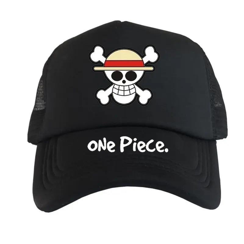 One Piece Creative Peripheral Hat Justice White Beard Luffy Anime Men and Women Sunshade Hats Duck Tongue Hat Mesh Hats