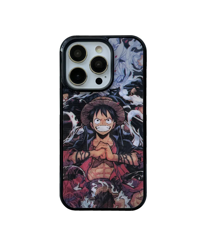 Cute One Piece Luffy 3D Changing Visual Silicone For Magsafe Magnetic Cases For iPhone 16 15 14 13 12 17Pro Max Shockproof Cover