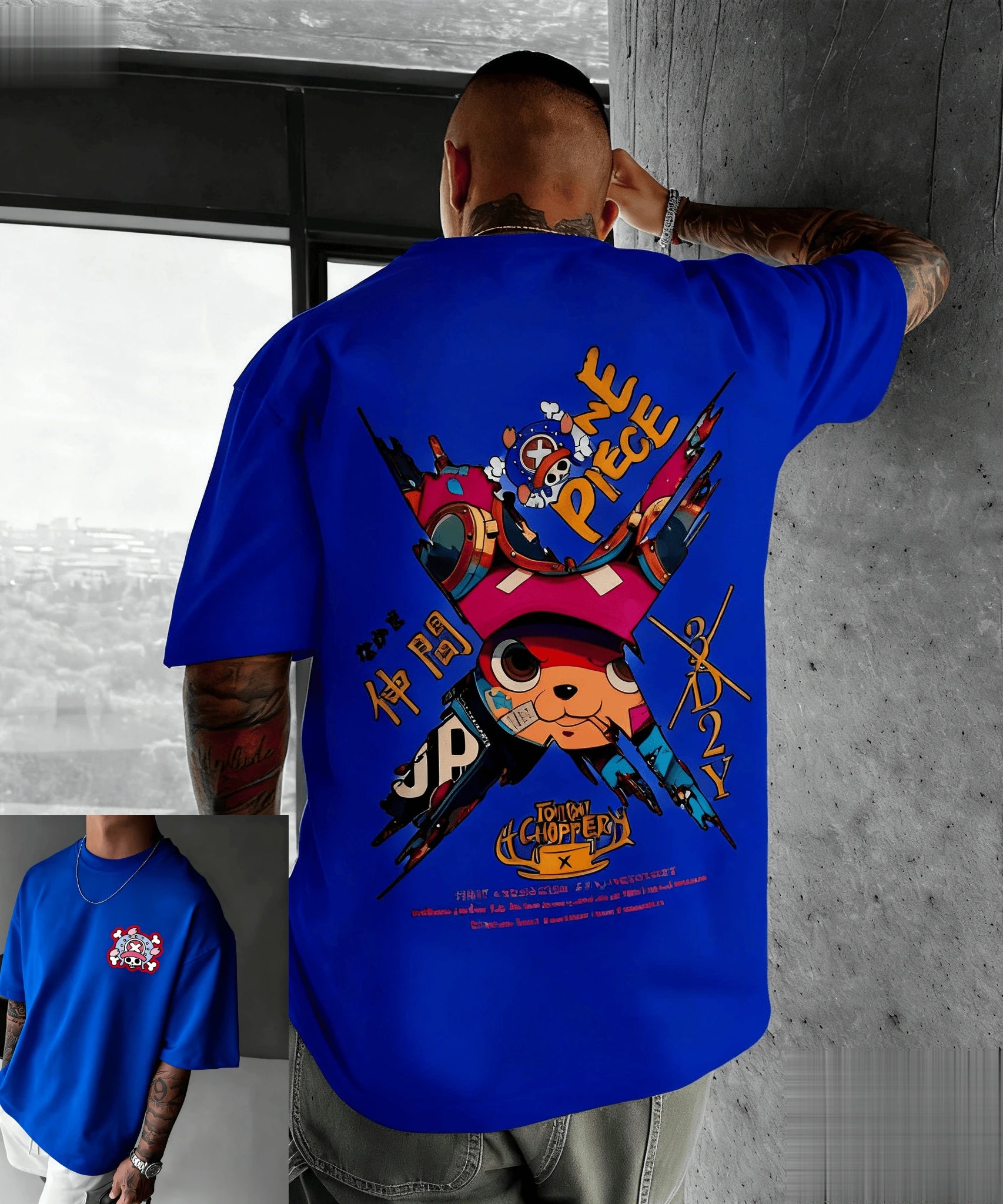 New One Piece Chopper Anime T Shirt Men Women Cotton Short Sleeve Tee Summer Cartoon Graphic Streetwear Casual Top Oversized Y2k