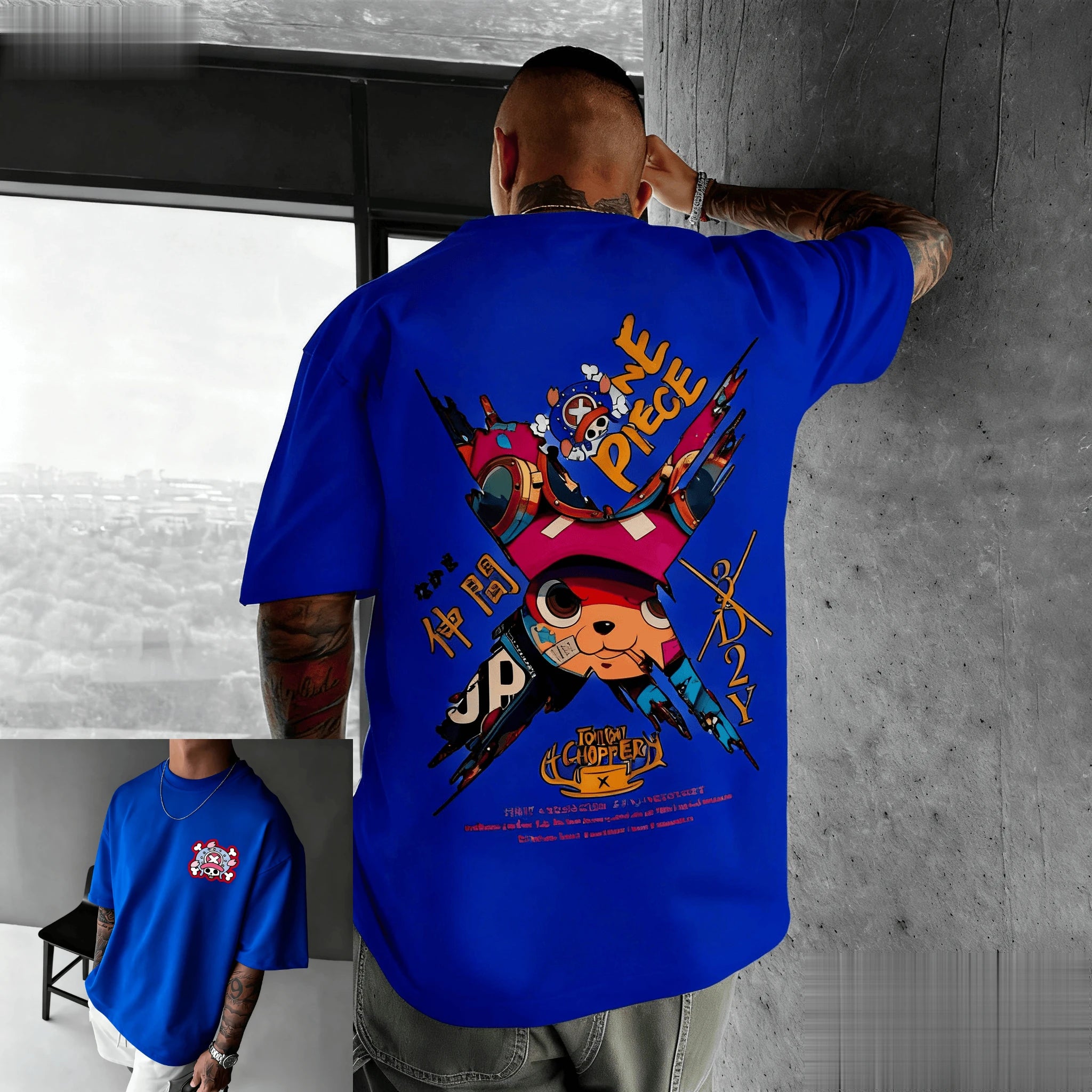 New One Piece Chopper Anime T Shirt Men Women Cotton Short Sleeve Tee Summer Cartoon Graphic Streetwear Casual Top Oversized Y2k