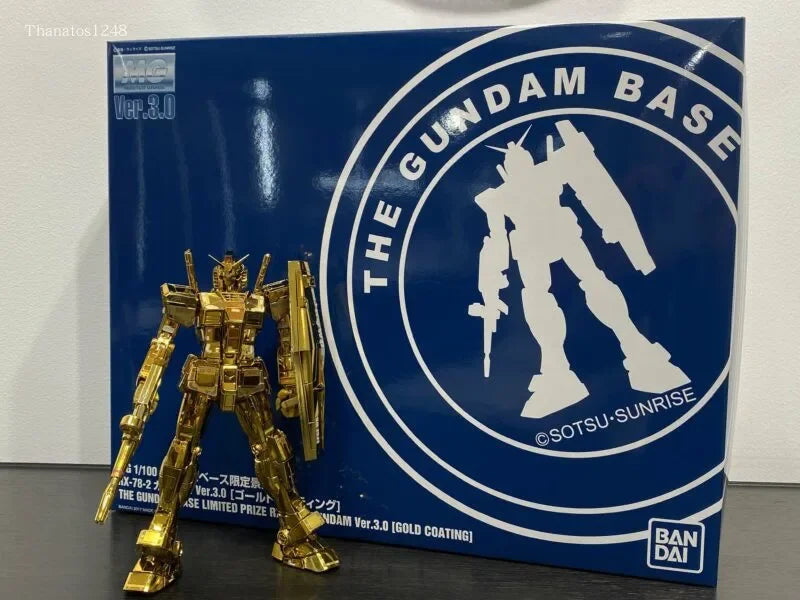 GUNDAM Anime PB MG THE GUNDAM BASE LIMITED PRIZE RX-78-2 VER.3.0 GOLD COATING Figure Toys Model Gifts for Kids