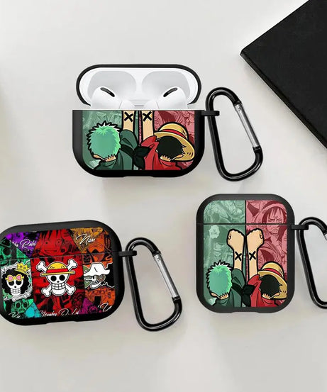 Anime OneS P-ieceS Earphone Cases Cover Case For Airpods 3 4 1 Pro Pro3 2 Pro2