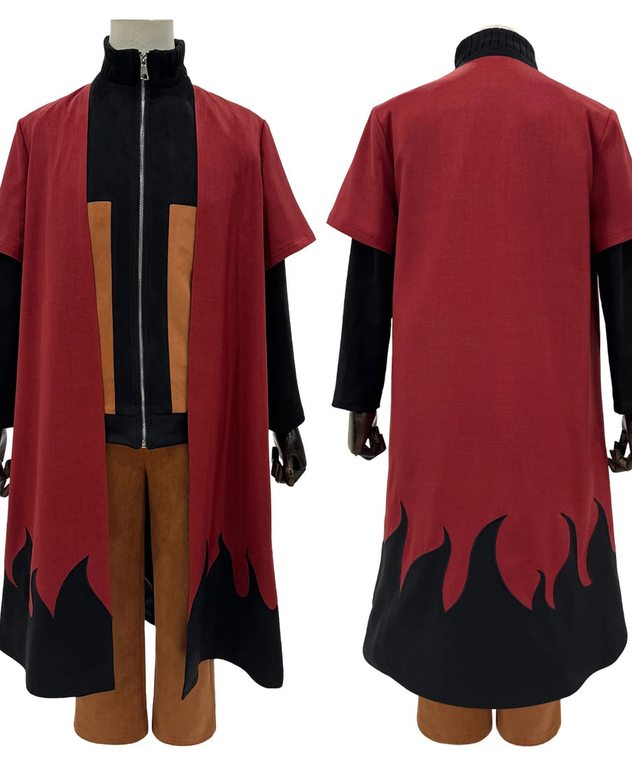 Naruto Uzumaki Cosplay Cloak – Unisex Anime Haori for Halloween & Conventions