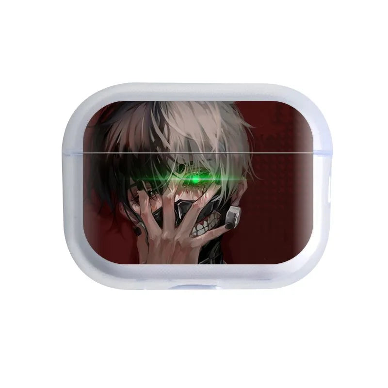 Anime Tokyo Ghoul black Matte Airpods Case for Airpods 3 2 1 Bluetooth Headphone Cover Kaneki Ken For Airpods Pod Case