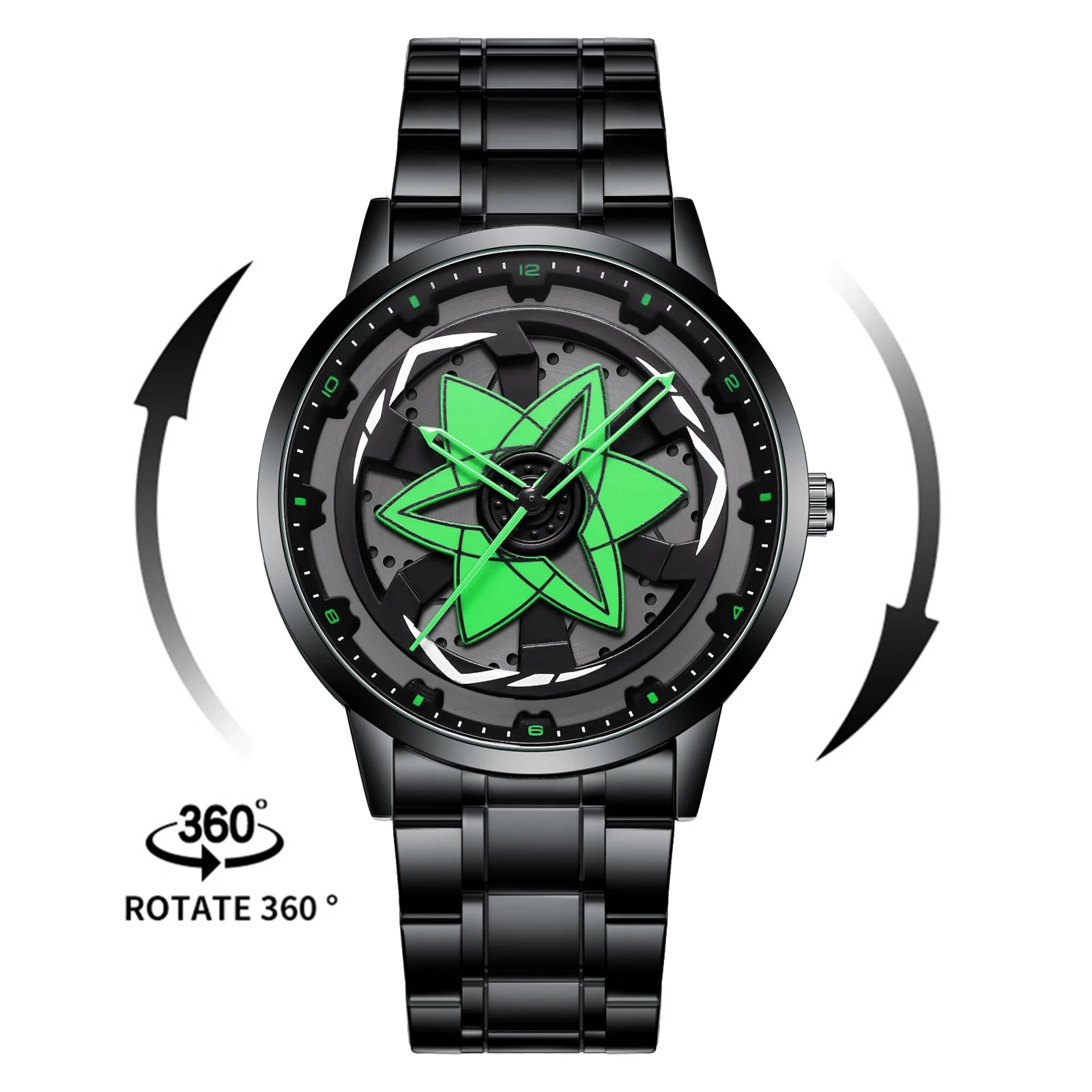 Naruto Anime - Sharingan Rotary Dial Watch – 3D Anime Quartz Waterproof Men’s Luxury Watch