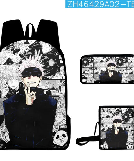 Anime Satoru Gojo School Backpack Laptop Backpack Boys Girls Teens School Bag Travel Bag Mochila Shoulder Bag