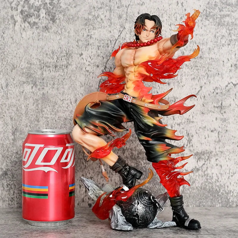 26cm One Piece Ace Anime Figure Portgas·D· Ace Action Figurine Pvc Model Statue Collection Decoration Toys Gift Ornaments
