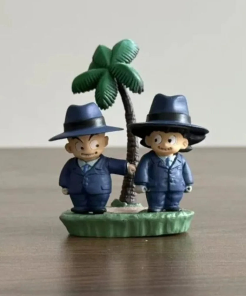 7cm/2.76in Anime Dragon Ball Figure Krillin and Goku Action Figures Pvc Statue Desktop Ornamen Collection Model Toys