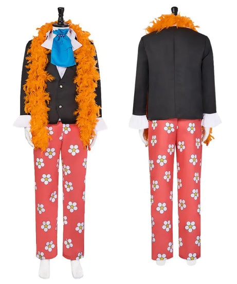 One Piece Brook Cosplay Costume Full Set - Soul King Skeleton Suit with Anime Halloween Party Uniform for Men Women holiday gift