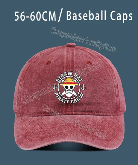 One Piece Luffy  Women Men Baseball Cap Cartoon Anime Figure Print Hat Boy Girl Breathable Kid Hat HipHop Boy NetCap Gift