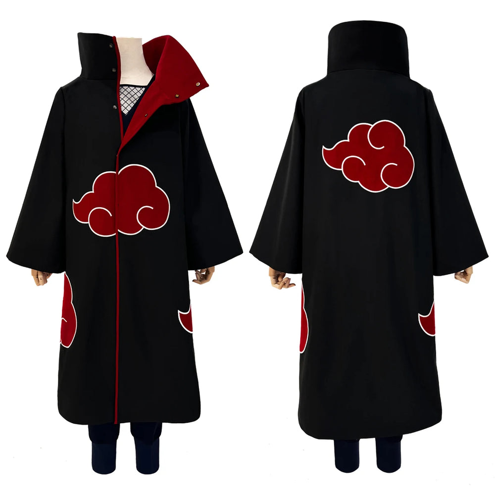 Anime Naruto Akatsuki & Taka Cloak Cosplay Costume – Embroidered Robe 3