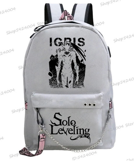 Solo Leveling Backpack – Sung Jinwoo Anime School Bag for Teens & Adults