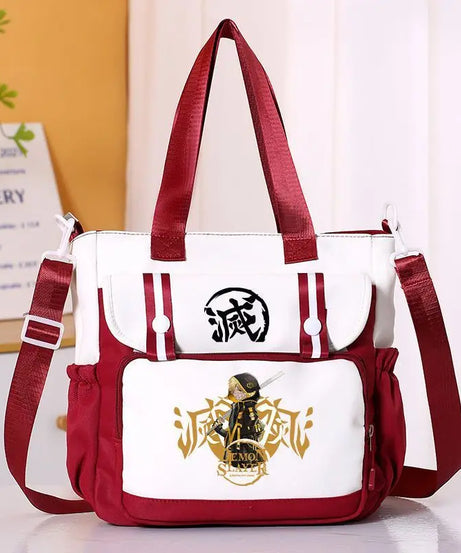 Anime Demon Slayer Kamado Tanjirou New Shoulderbag Men Women Crossbody Bags Student Fashion Large Capacity Handbag Holiday Gifts