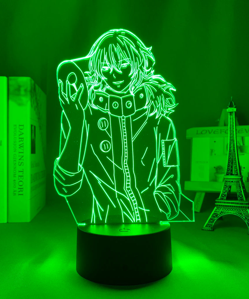 Anime Tokyo Ghoul Glowing Acrylic Stand Ken Kaneki Figure Nightlight for Reading Room Decor Light Gift for Birthday Table Lamp