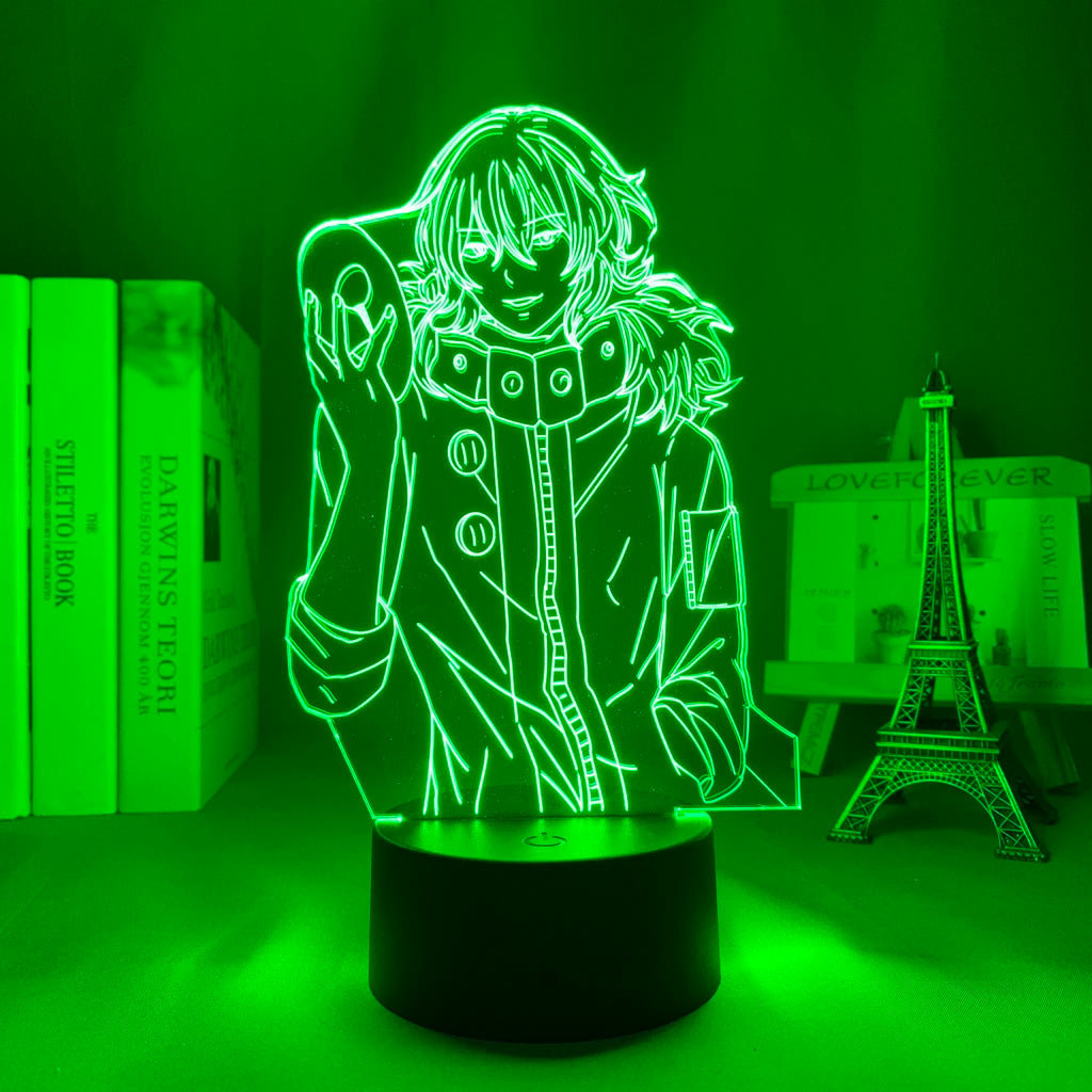 Anime Tokyo Ghoul Glowing Acrylic Stand Ken Kaneki Figure Nightlight for Reading Room Decor Light Gift for Birthday Table Lamp