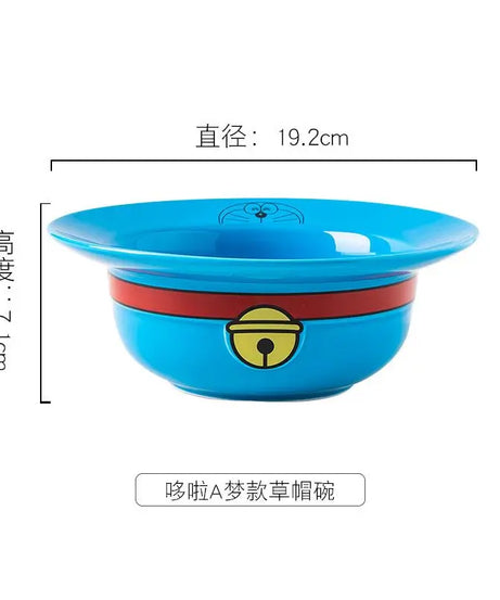 Doraemon x Straw Hat Ceramic Bowl – Cute Anime