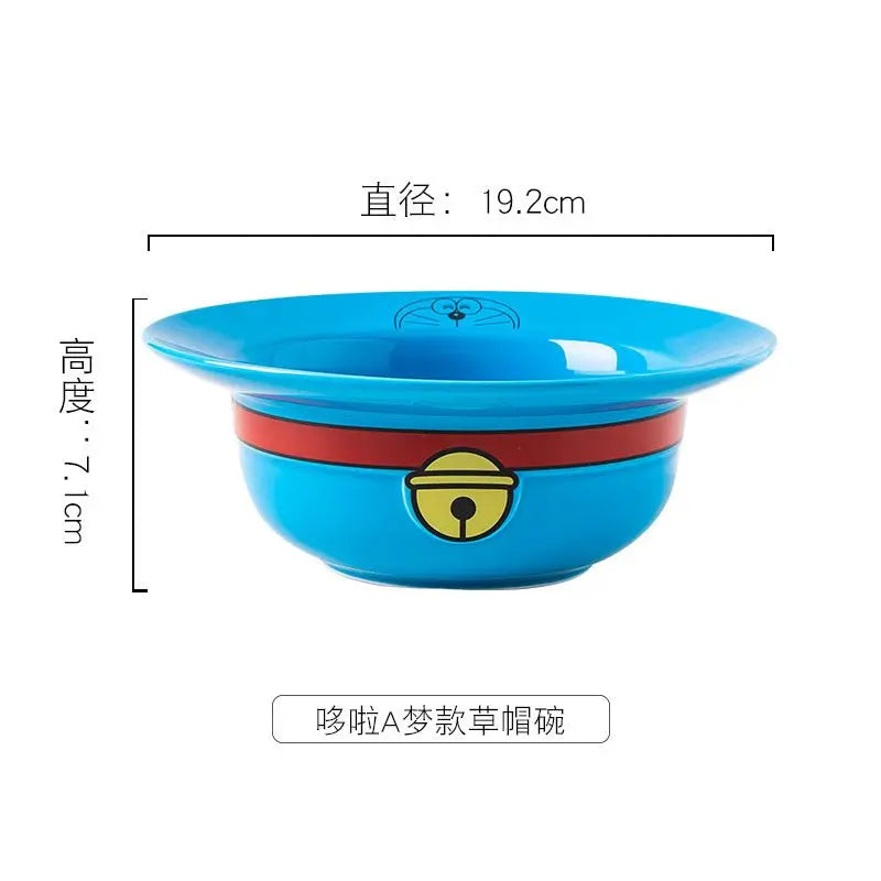 Doraemon x Straw Hat Ceramic Bowl – Cute Anime