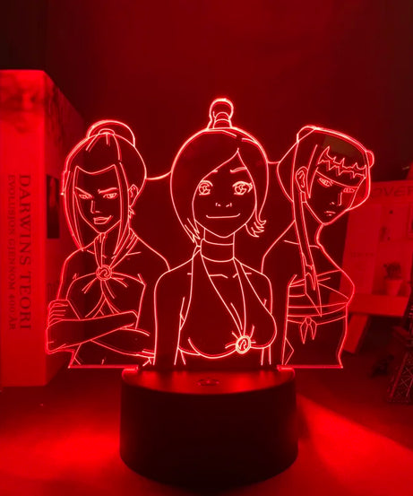 Anime Avatar The Last Airbender  3D LED Lamp Aang Zuko Iroh Toph Beifong Suki Figure Nightlight  for Kids Child Bedroom Decor