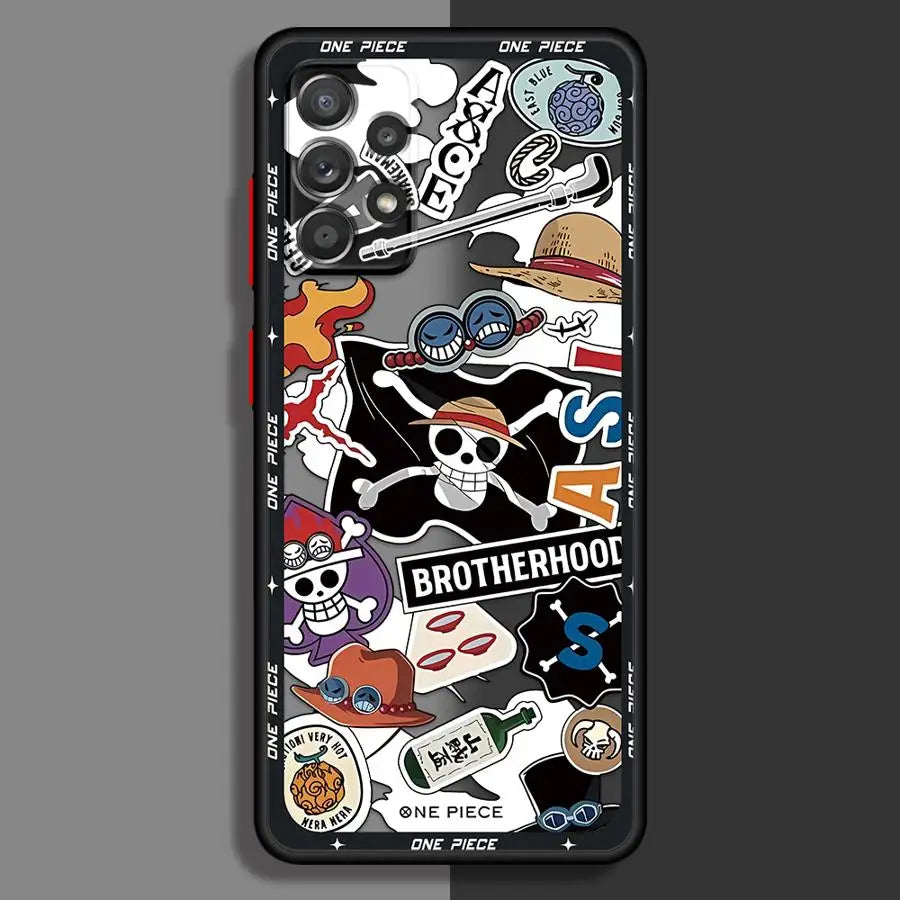 O-neS P-ieceS ZoroS Logo Case for Samsung Galaxy A34 A36 A14 A23 A53 A52S A54 A73 A33 A35 A72 A16 A15 A56 A55 A17 A52 Phone