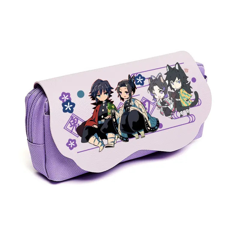 Anime Demon Slayer Student Pencil Case Cute Large Capacity Multifunctional Desktop Storage Bag Practical Gifts
